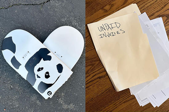 Enjoi Skateboards unpaid invoices