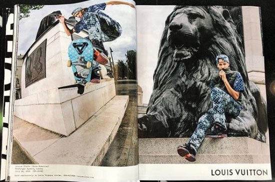 Louis Vuitton Skate Shoe Ad on Thrasher Magazine