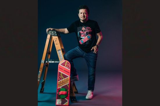 Michael J. Fox Back to The Future skateboard