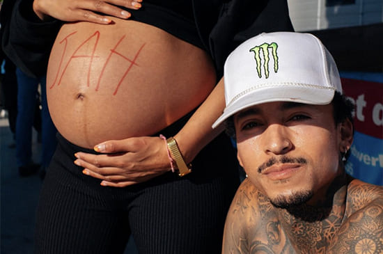 Nyjah with Pregnant woman