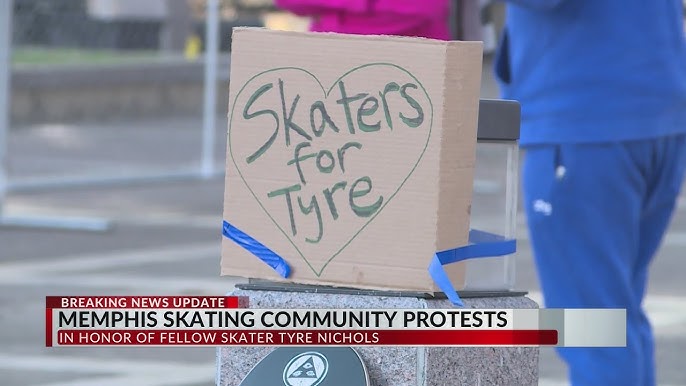 Skate community protest for Tyre Nichols